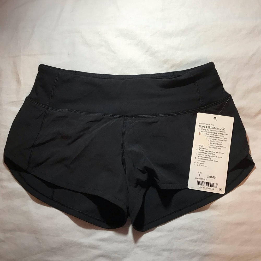 Low Rise Lululemon Speed Up Shorts 2.5